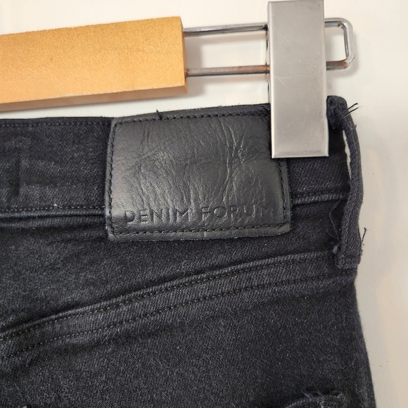 Aritzia Denim Forum Lola Skinny High Rise Black Denim Crop Cropped Jeans - Picture 7 of 9